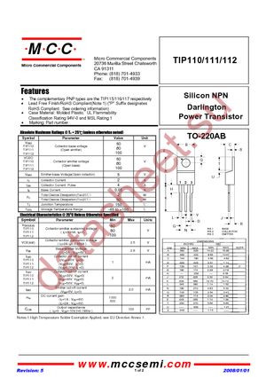 TIP110-BP datasheet  